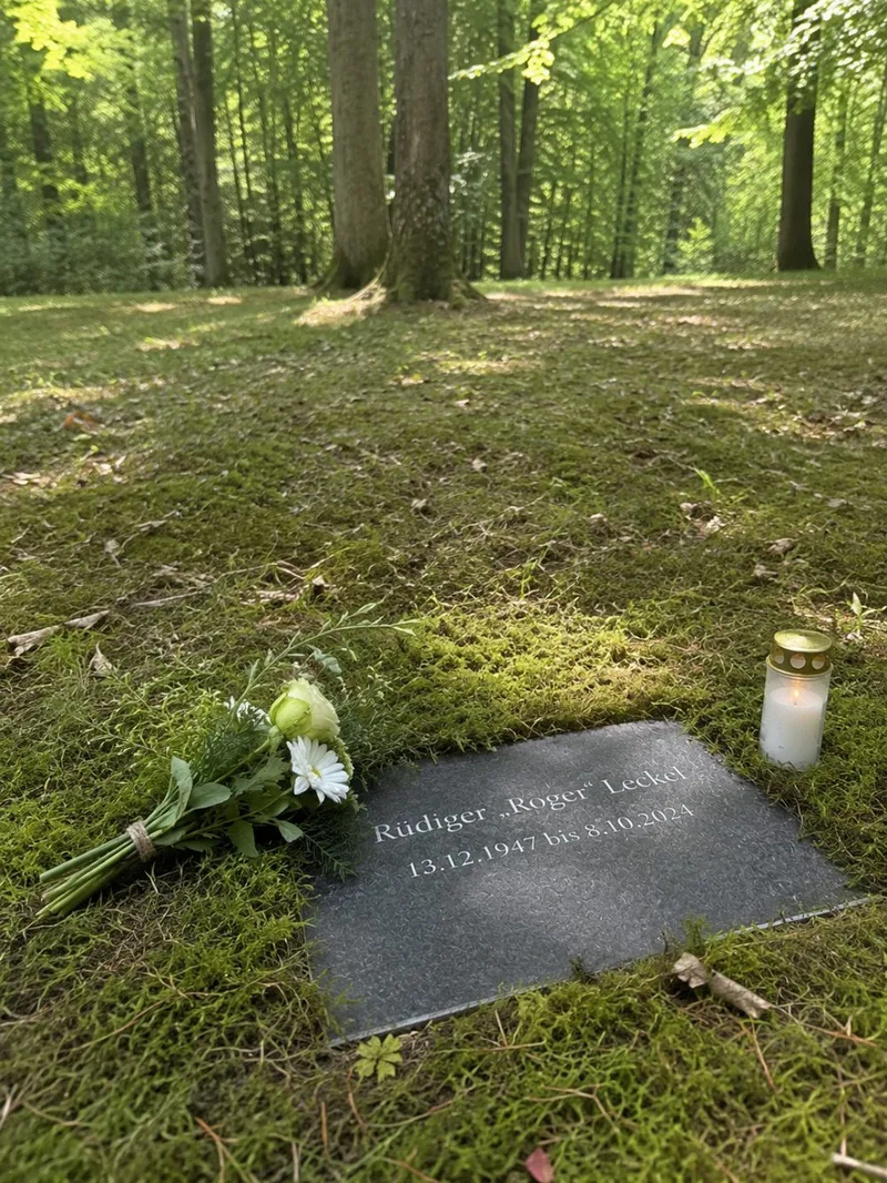 Moos auf dem Grabstein