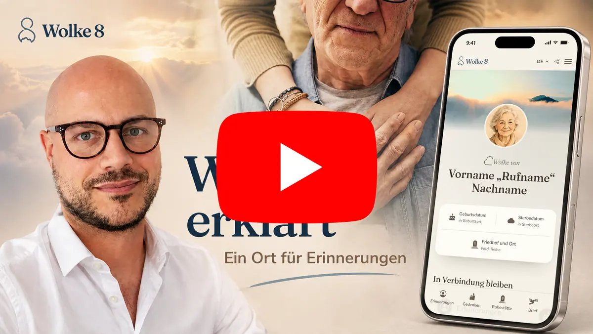 Video-Platzhalter: Smartphone mit NFC-Punkt an einem Gedenkprofil verbinden